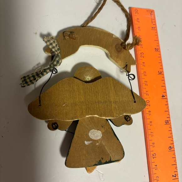 Vintage Jasco Holiday Xmas Cat Critter Bell 1980 Taiwan Porcelain Bisque & angel - Picture 10 of 15